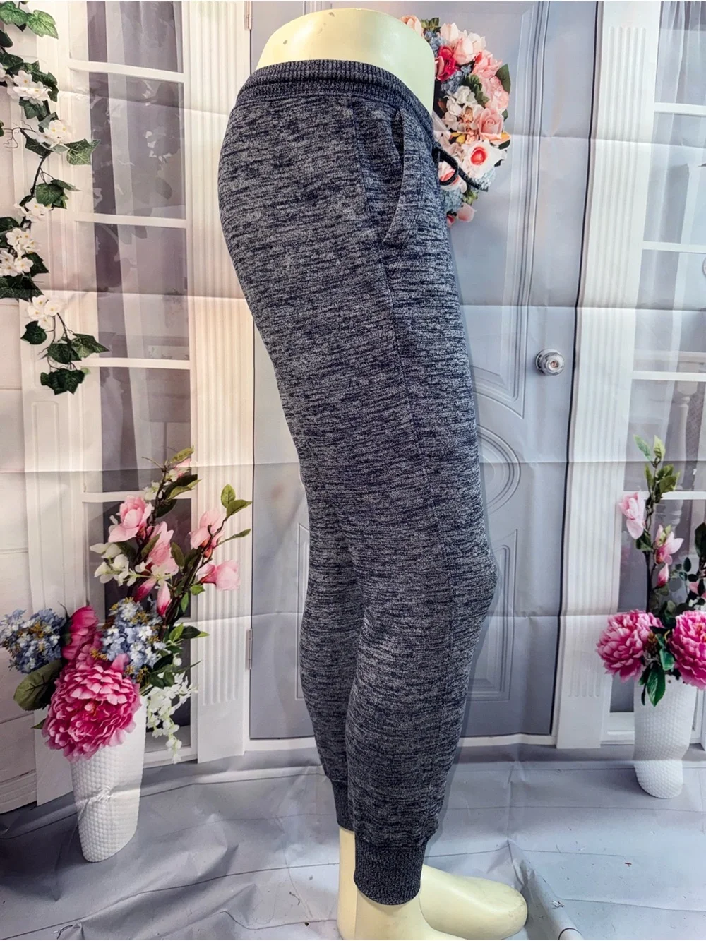 1057-GAP Heathered Charcoal Gray Jogger Sweatpants